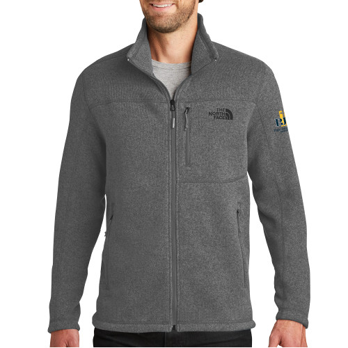  The North Face Grey Heather Fleece Jacket - PJP II with School Name