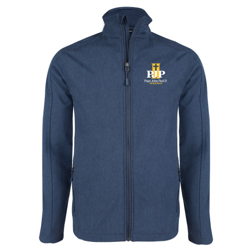  Navy Heather Softshell Jacket - PJP II with School Name