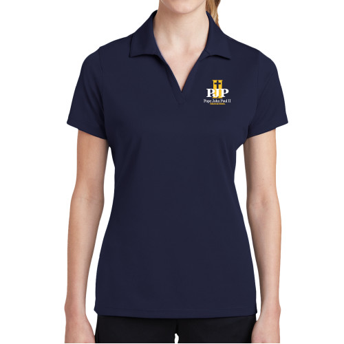  Womens Navy Dry Mesh Polo - PJP II with School Name