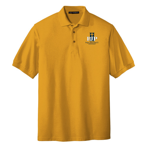  Gold Silk Touch Polo - PJP II with School Name