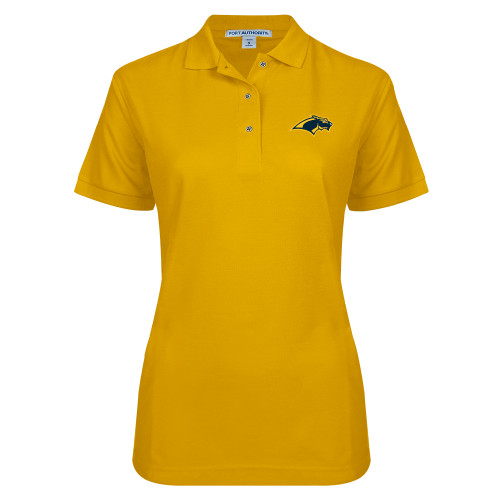  Womens Silk Touch Gold Pique Polo - Panther