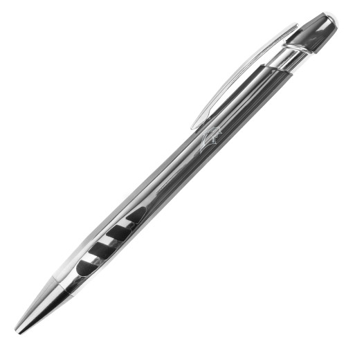  Veneno Metallic Charcoal Pen w/Blue Ink - Panther Engraved