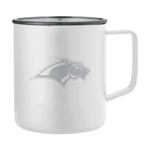  Rover Camp Vacuum Insulated White Mug 14oz - Panther Engraved