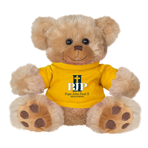  Plush Big Paw 8 1/2 inch Brown Bear w/Gold Shirt - PJP II with School Name