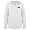 Thumbnail image for  ENZA Womens White V Notch Raw Edge Fleece Hoodie