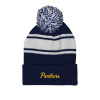 Thumbnail image for  Navy/White Two Tone Knit Pom Beanie w/Cuff