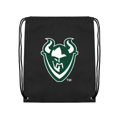  Black Drawstring Backpack - Viking Head