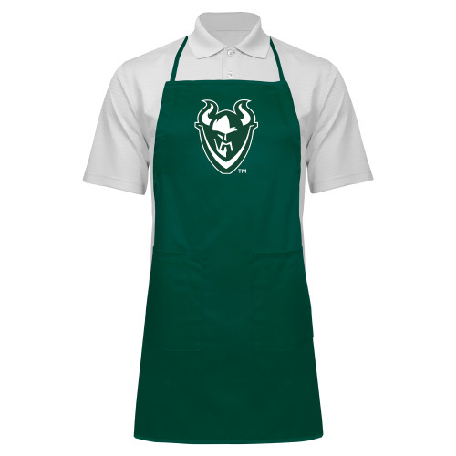  Full Length Dark Green Apron - Viking Head