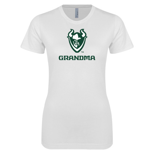  Next Level Womens White Boyfriend Tee - Grandma