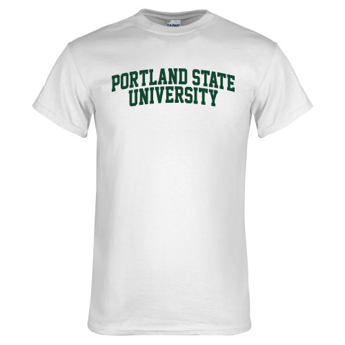  White T Shirt - Arched Portland State