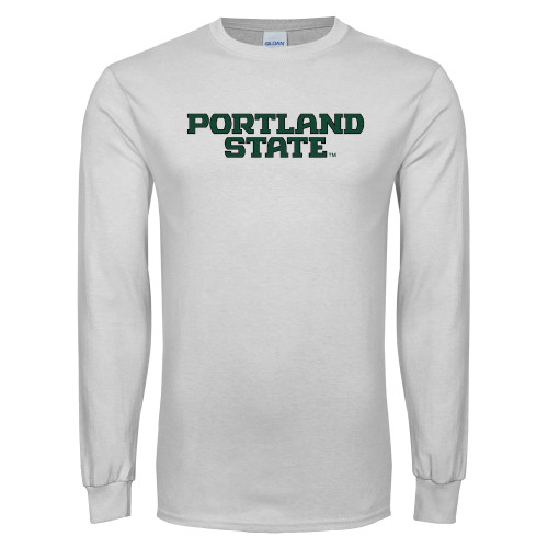 White Long Sleeve T Shirt - Portland State