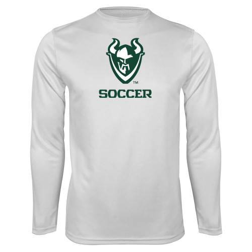  White Performance Long Sleeve Shirt - Soccer
