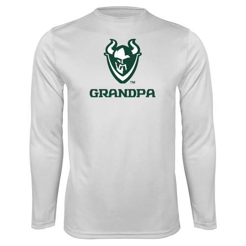  White Performance Long Sleeve Shirt - Grandpa