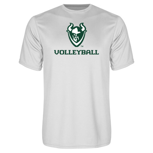  White Performance Tee - Volleyball