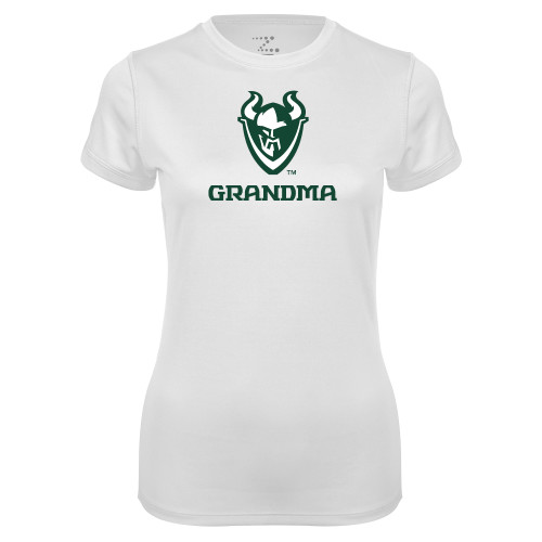  Womens White Performance Tee - Grandma