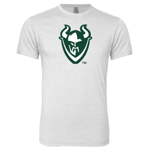  Next Level Heather White Triblend Tee - Viking Head