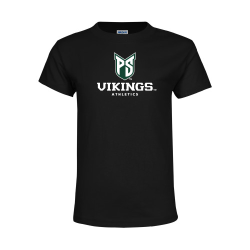  Youth Black T Shirt - PS Shield Stacked