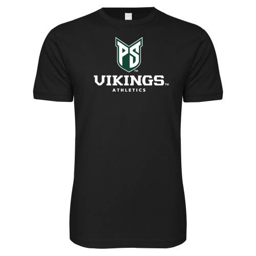  Next Level Black SoftStyle T Shirt - PS Shield Stacked