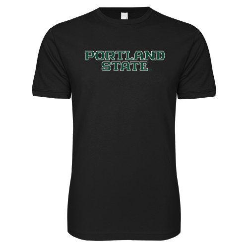  Next Level Black SoftStyle T Shirt - Portland State