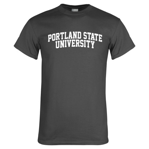  Charcoal T Shirt - Arched Portland State