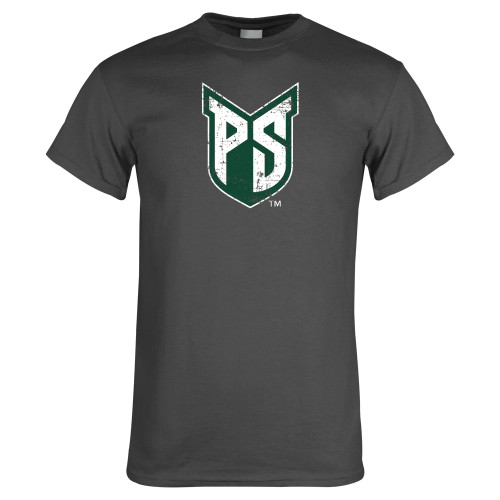  Charcoal T Shirt - Official Logo Distressed
