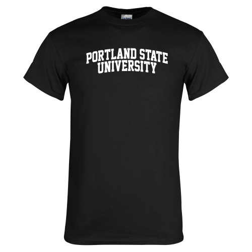  Black T Shirt - Arched Portland State