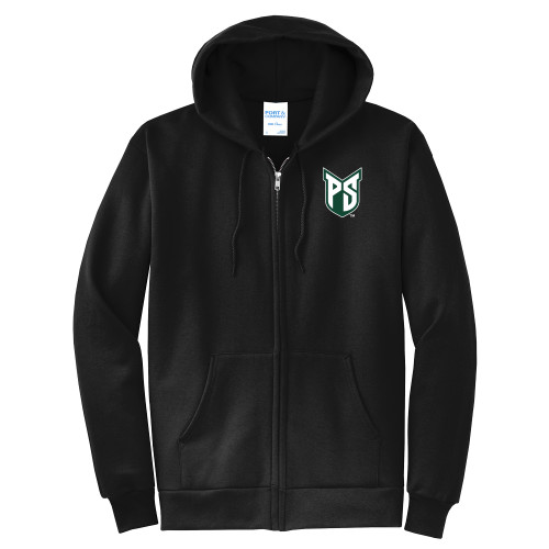  Extended Black Fleece Full Zip Hoodie - Official Logo