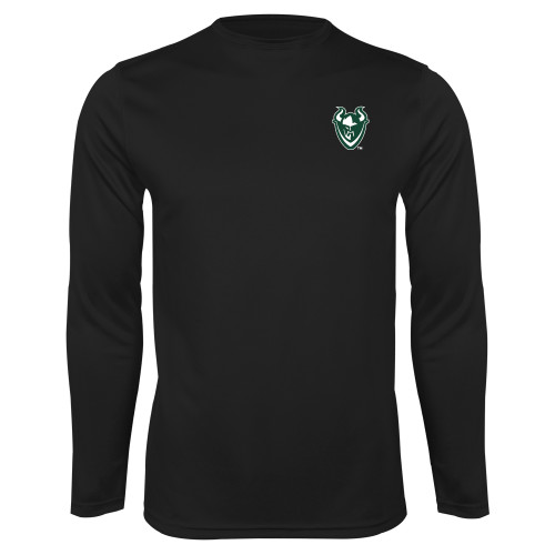 Black Performance Long Sleeve Shirt - Viking Head