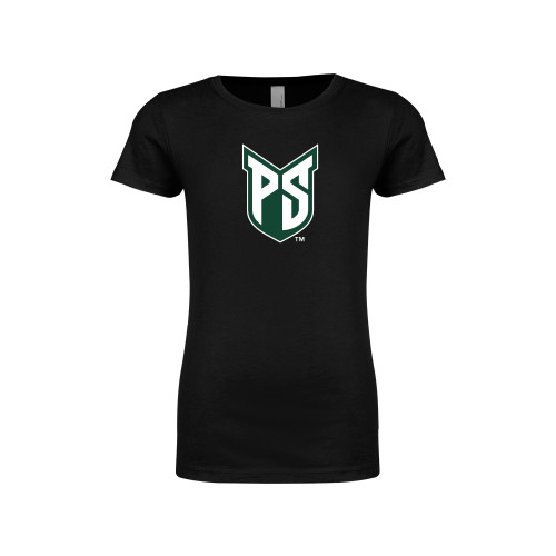  Next Level Girls Black Fashion Fit T Shirt - Official Logo