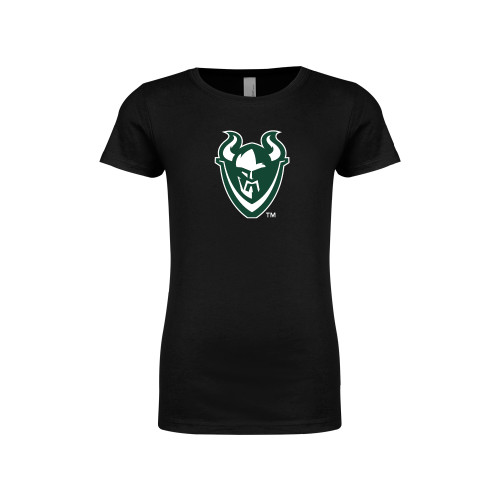  Next Level Girls Black Fashion Fit T Shirt - Viking Head