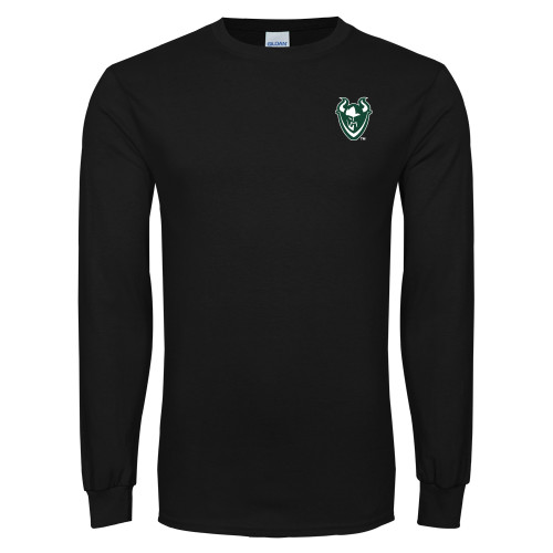  Black Long Sleeve T Shirt - Viking Head