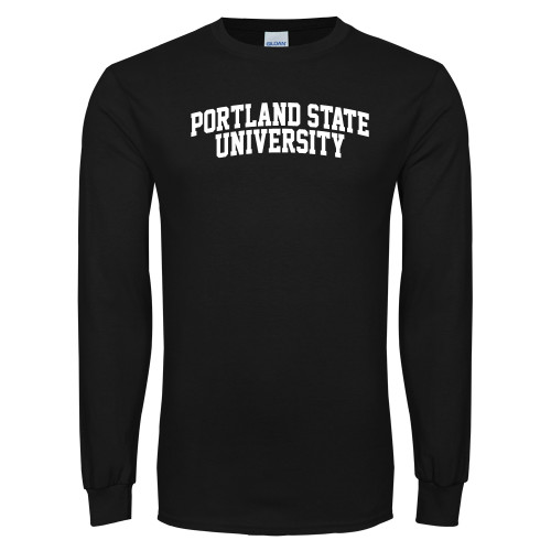  Black Long Sleeve T Shirt - Arched Portland State