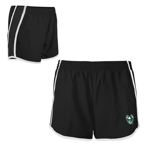  Womens Black/White Team Short - Viking Head