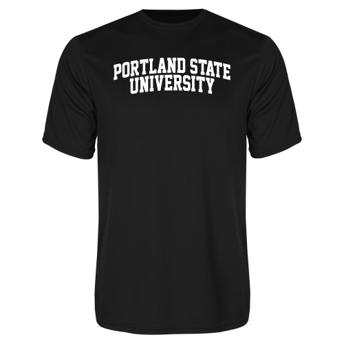  Black Performance Tee - Arched Portland State