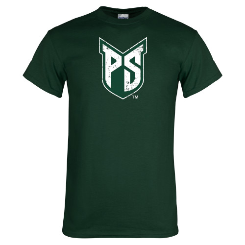  Dark Green T Shirt - Official Logo Distressed