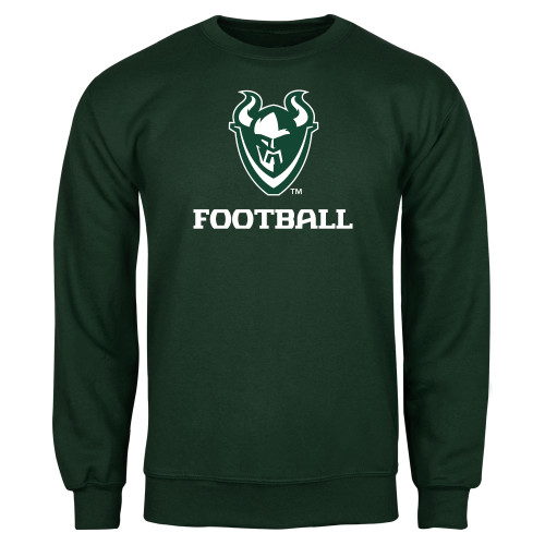  Dark Green Fleece Crew - Football