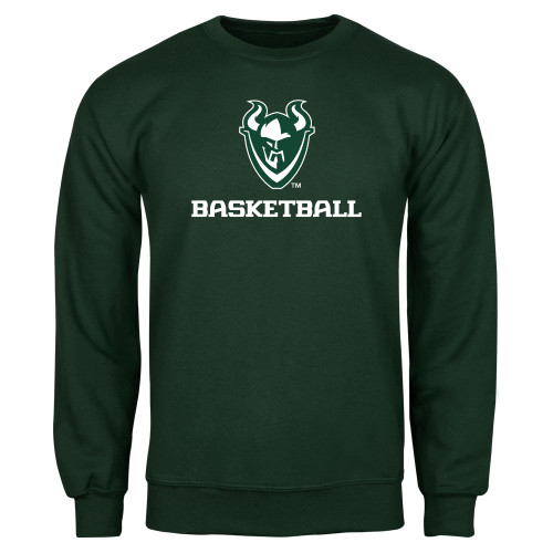  Dark Green Fleece Crew - Basketball