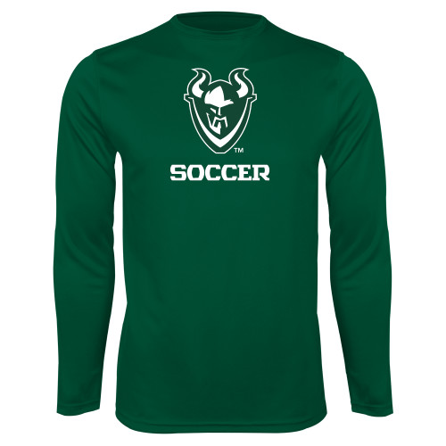  Dark Green Performance Long Sleeve Shirt - Soccer