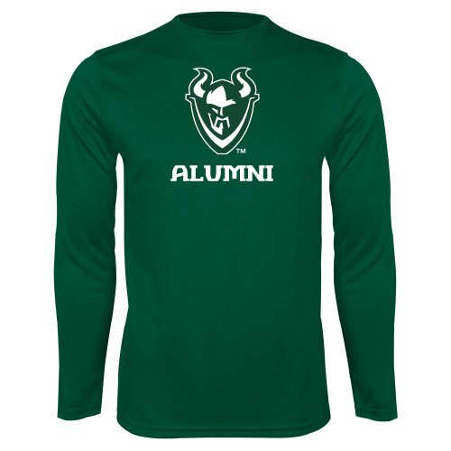  Dark Green Performance Long Sleeve Shirt - Alumni