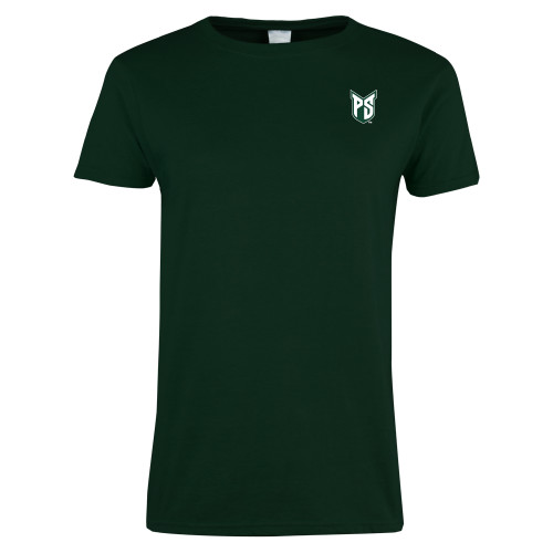  Womens Dark Green Short Sleeve Tee - Official Logo