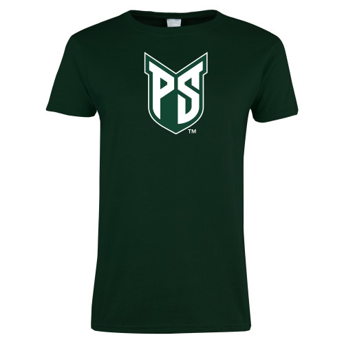  Womens Dark Green Short Sleeve Tee - Official Logo