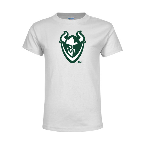  Youth White T Shirt - Viking Head