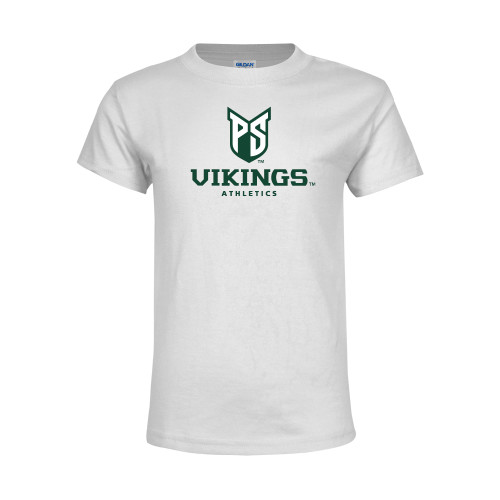  Youth White T Shirt - PS Shield Stacked