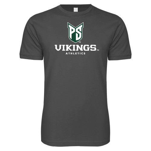  Next Level Charcoal SoftStyle T Shirt - PS Shield Stacked
