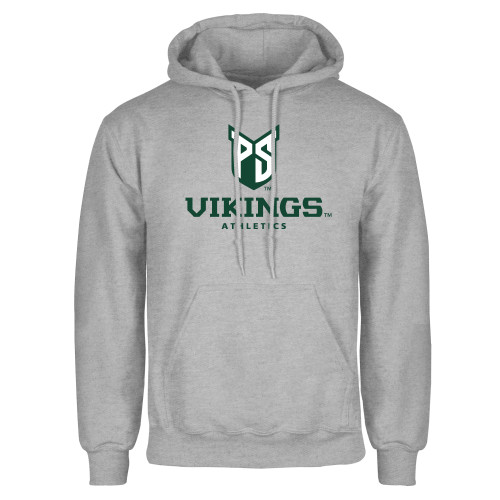  Grey Fleece Hoodie - PS Shield Stacked