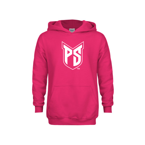  Youth Hot Pink Fleece Hoodie - Official Logo