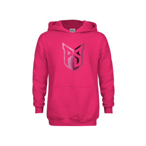 Youth Hot Pink Fleece Hoodie - Official Logo Foil