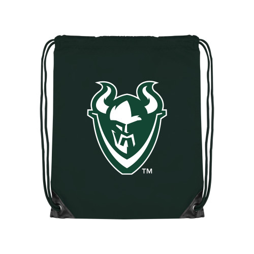  Dark Green Drawstring Backpack - Viking Head