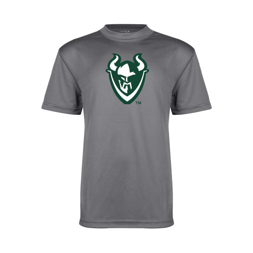  Youth Performance Grey Concrete Tee - Viking Head
