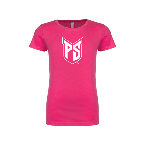 Next Level Girls Fuchsia Fashion Fit T Shirt - Official Logo